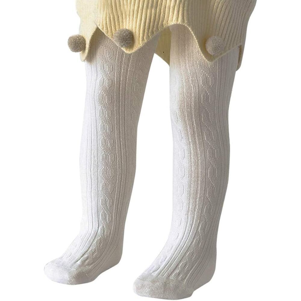 Zando Baby Girls Seamless Tights in White, Size 0-6M​​​​
